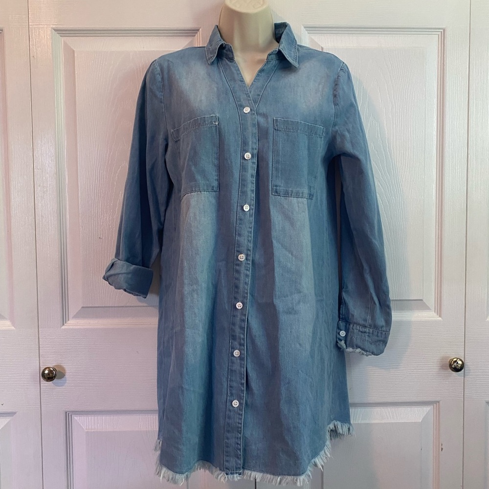 Denim soft material dress or wear open